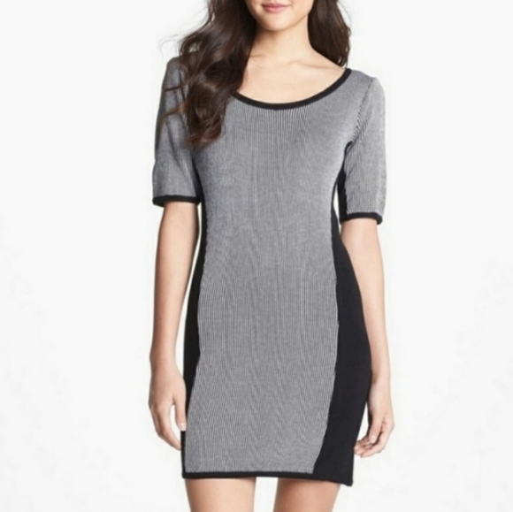 BB DAKOTA Striped Back Zip Sweater Dress - Picture 3 of 5